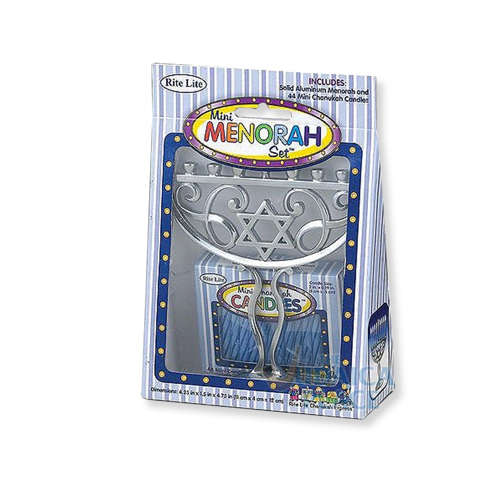 Mini Candle Menorah Set with Mini Candles The Judaica Place